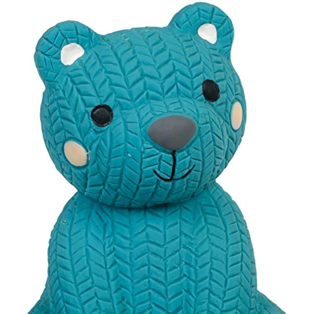 Petface Squeaky Latex Teddy Bear Puppy Toy – Durable Blue Chew Toy