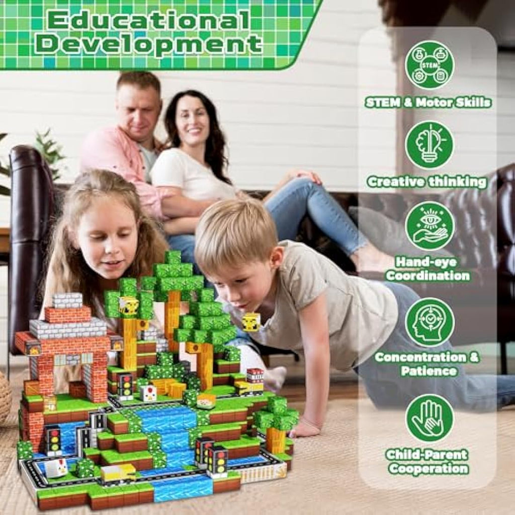 150PCS Magnetic Building Blocks – STEM Sensory Construction Toy