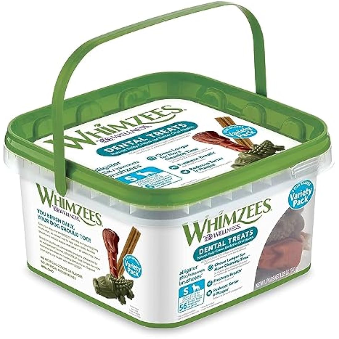 WHIMZEES Natural Grain-Free Dental Dog Treats | Small, 56 Pieces
