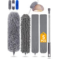 Microfiber Feather Duster Kit – 100" Telescopic Extension Pole