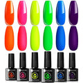 UR SUGAR Neon Gel Nail Polish Set – 6 Colors Fluorescent Soak Off Kit