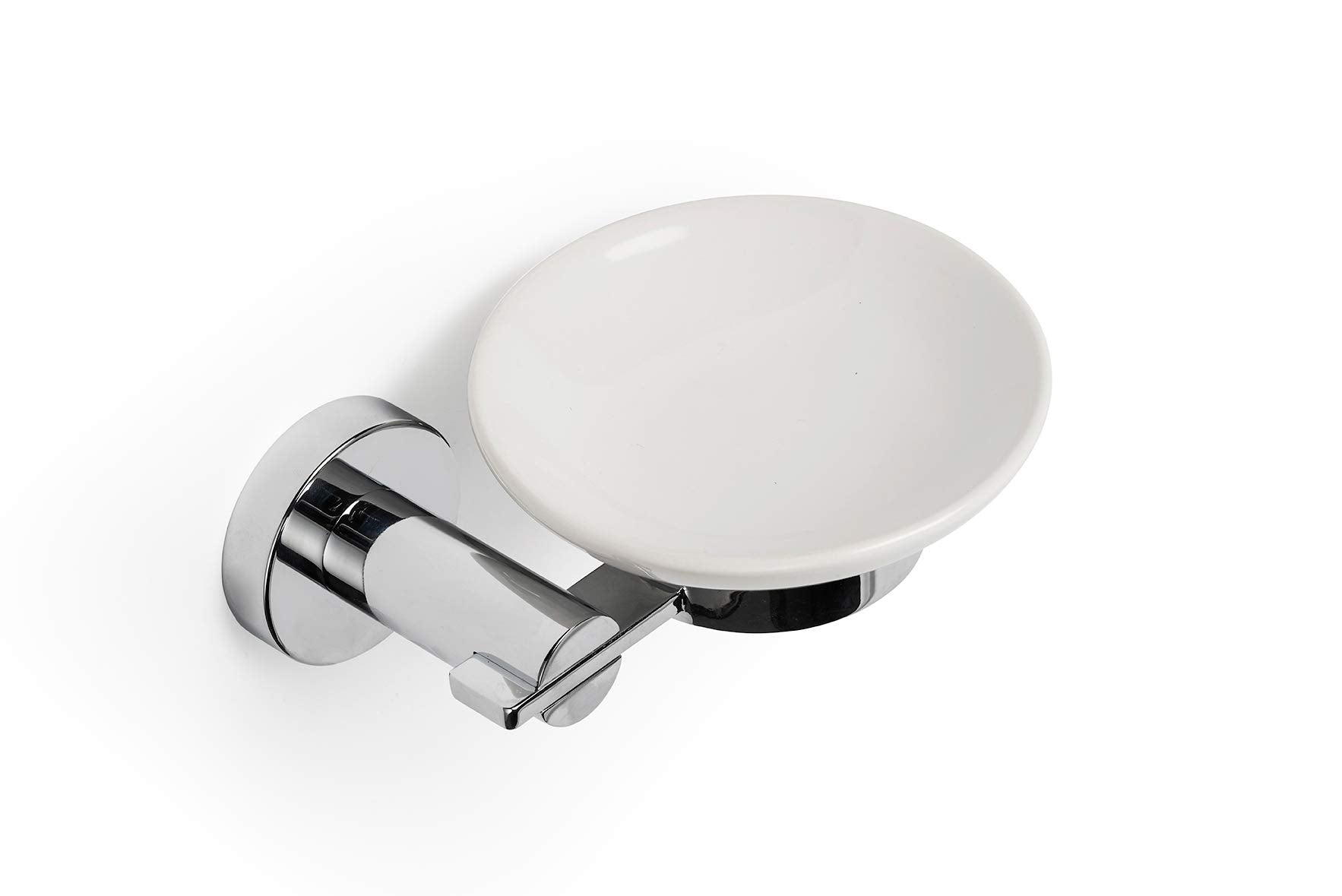 Croydex Metra Soap Dish & Holder – Chrome Wall Mounted Flexi-Fix