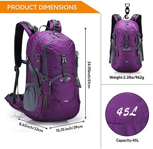 G4Free 45L Hiking Backpack – Waterproof Trekking & Travel Rucksack