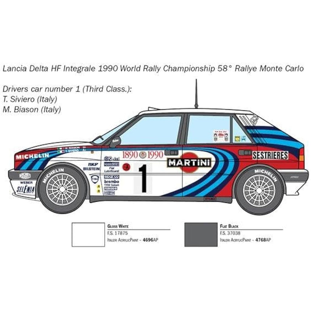 Italeri 1:24 Lancia HF Integrale Plastic Model Building Kit