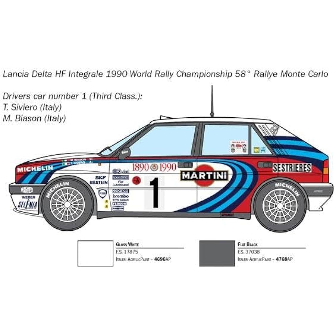 Italeri 1:24 Lancia HF Integrale Plastic Model Building Kit