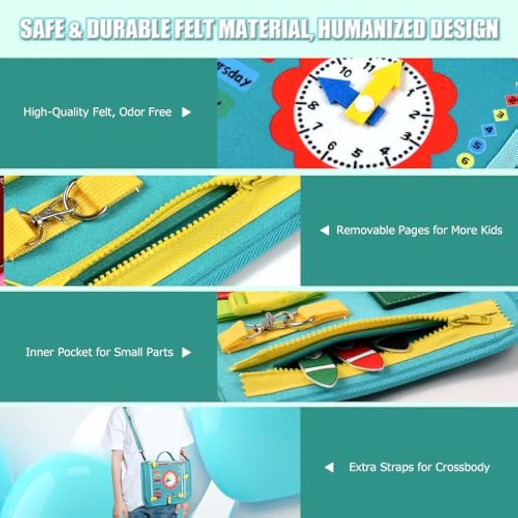 Montessori Busy Board | Sensory Educational Toddler Travel Toy