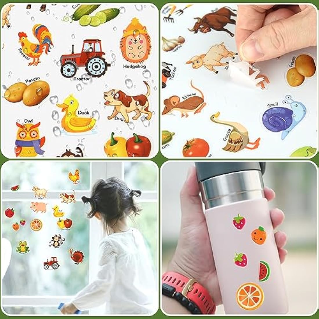 ASTARON Reusable 3D Puffy Sticker Book - 88 Pcs Farm Harvest Sensory Toy