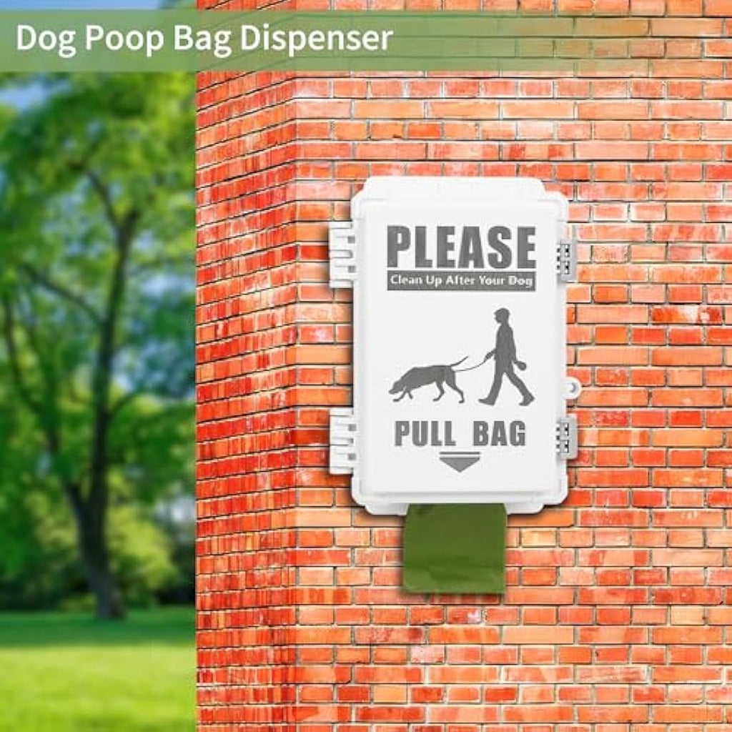 Waterproof Dog Poop Bag Dispenser – Wall Mounted Outdoor ABS