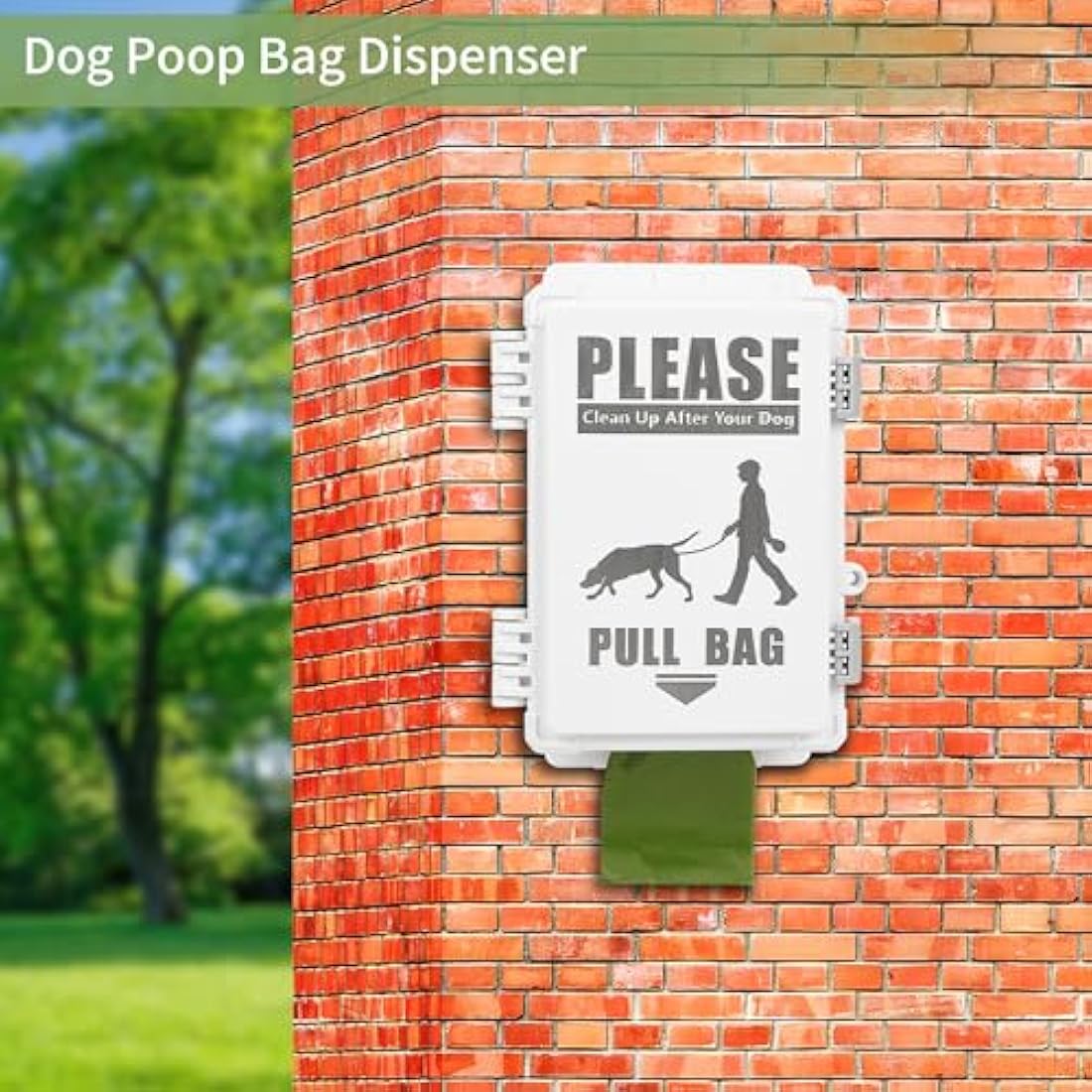 Waterproof Dog Poop Bag Dispenser – Wall Mounted Outdoor ABS