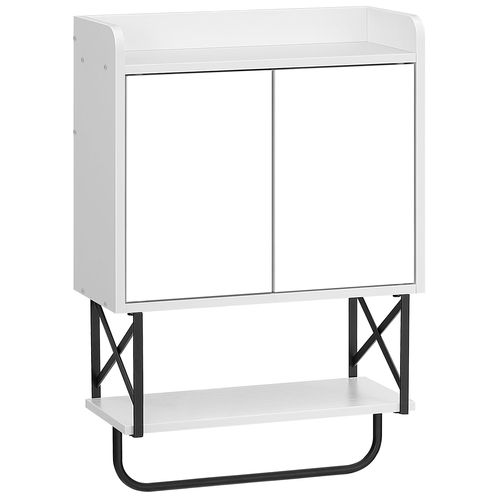 HOOBRO Bathroom Mirror Cabinet – Wall Mounted Storage with Towel Bar