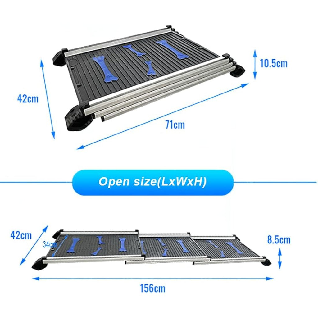 KATSU Aluminum Dog Ramp | Foldable 150lbs Capacity Portable Pet Ramp
