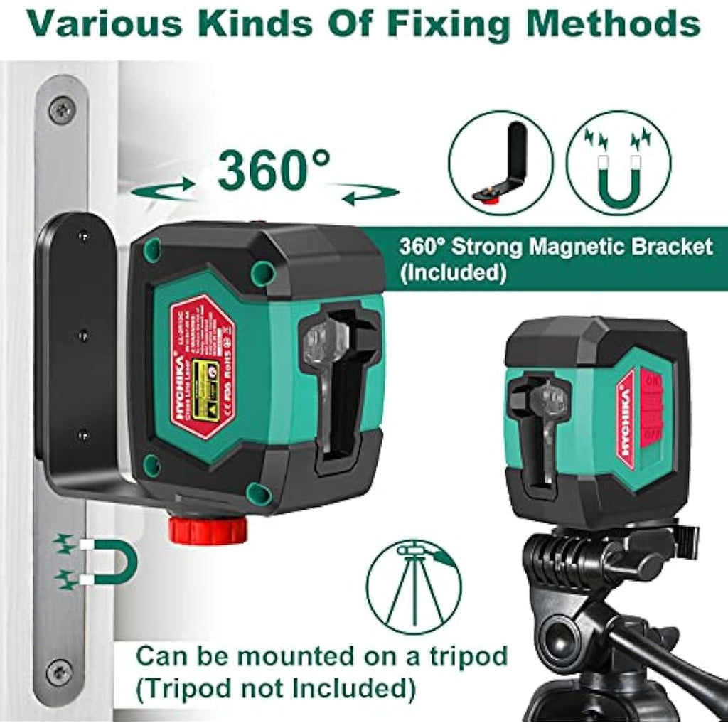HYCHIKA Self-Leveling Laser Level | Dual Module Cross Line Tool
