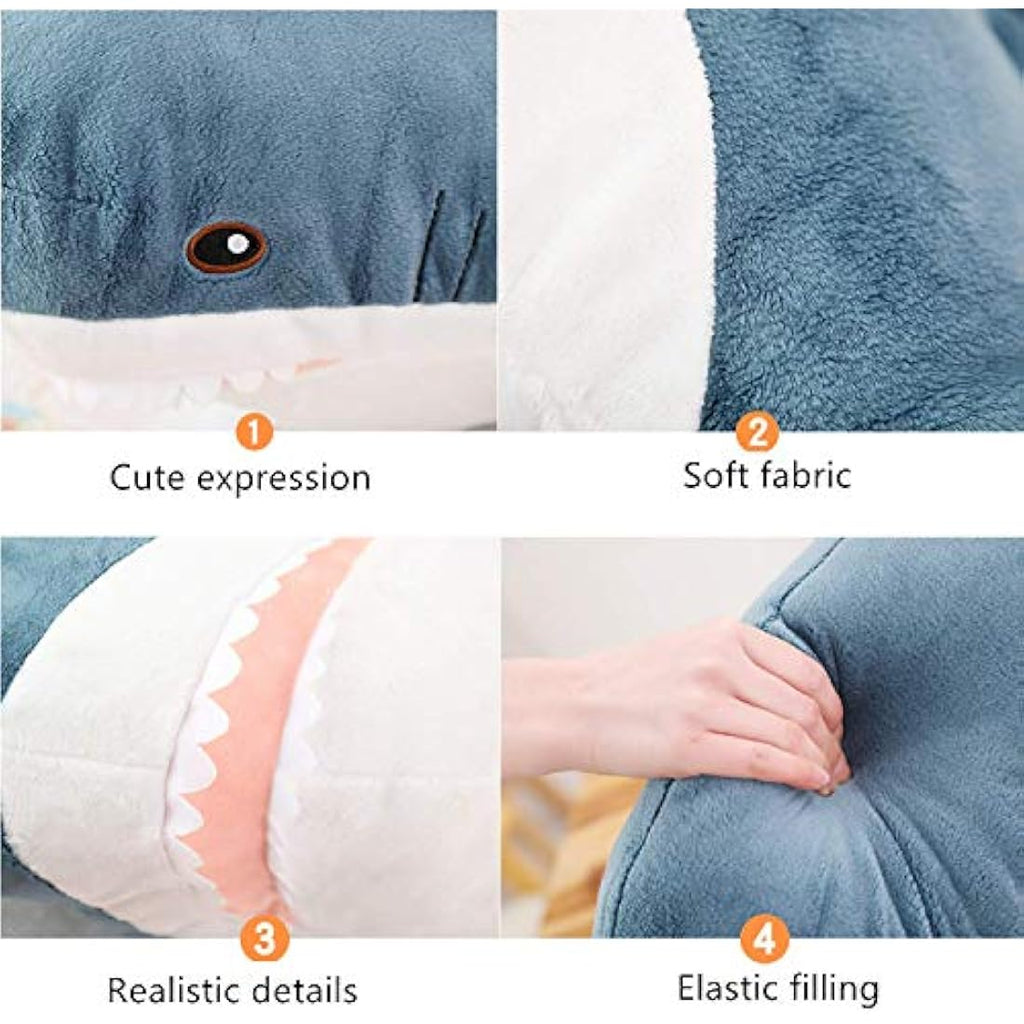 Jolof Store 100cm Giant Shark Plush Toy | Soft Stuffed Animal Pillow