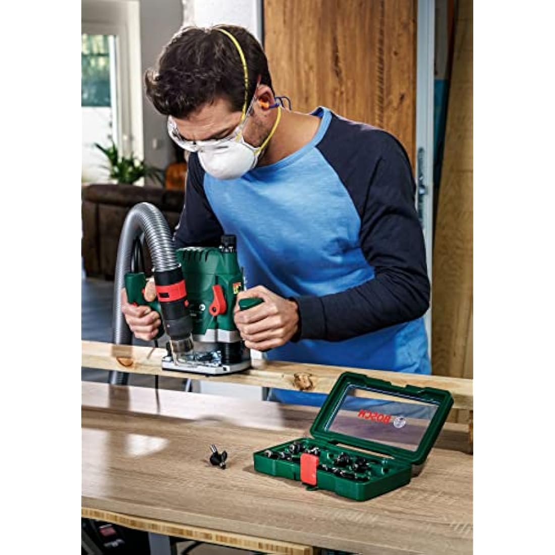 Bosch 15-Piece Carbide Router Bit Set | 1/4-Inch Shank Woodworking Tools