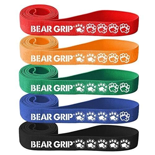 Bear Grip Fabric Resistance Bands - 5 Levels for Legs and Glutes
