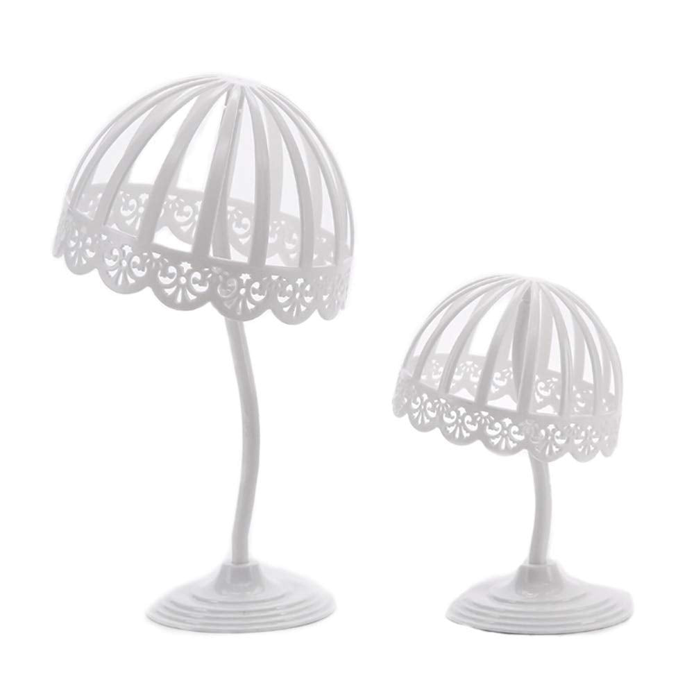 POFET 2 pcs Plastic Baby Hat Cap Storage Display Holder Hair Wigs Rack Shelf Stand - image 2
