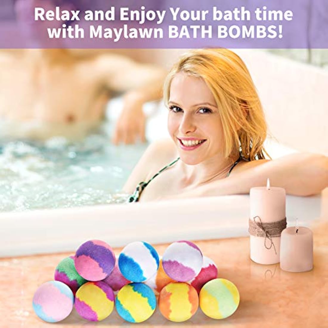 Jolof Store 12-Piece Organic Bath Bombs Gift Set | Vegan & Essential Oils