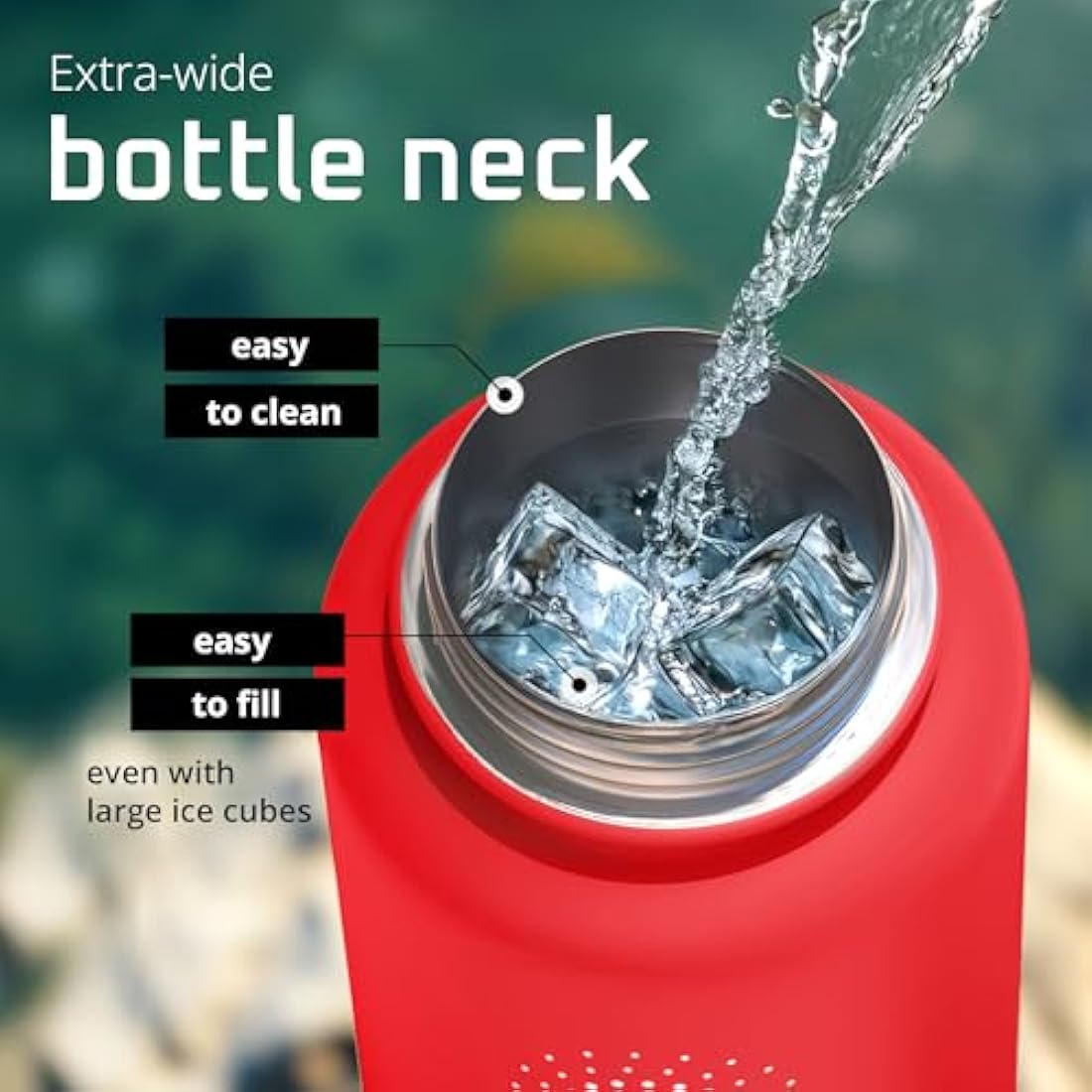 Jolof Store Insulated Stainless Steel Water Bottle | 3 Lids | 1L & 0.5L