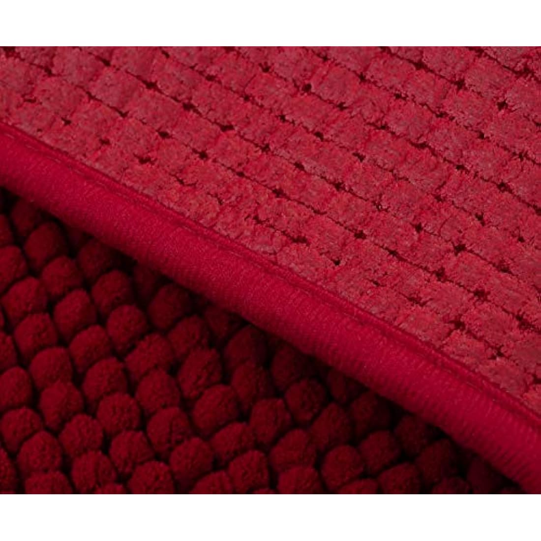 Gözze Anti-Slip Bath Mat – Super Soft Microfibre Rug, 70x120cm, Bordeaux