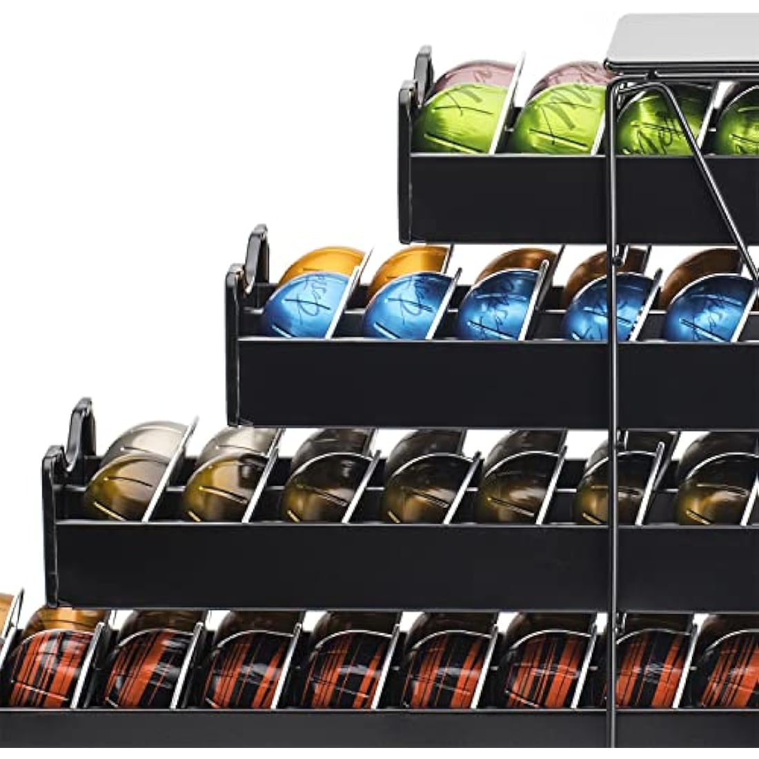 Bagoo Nespresso Vertuoline Pod Holder – 3 Tier Metal Coffee Capsule Drawer