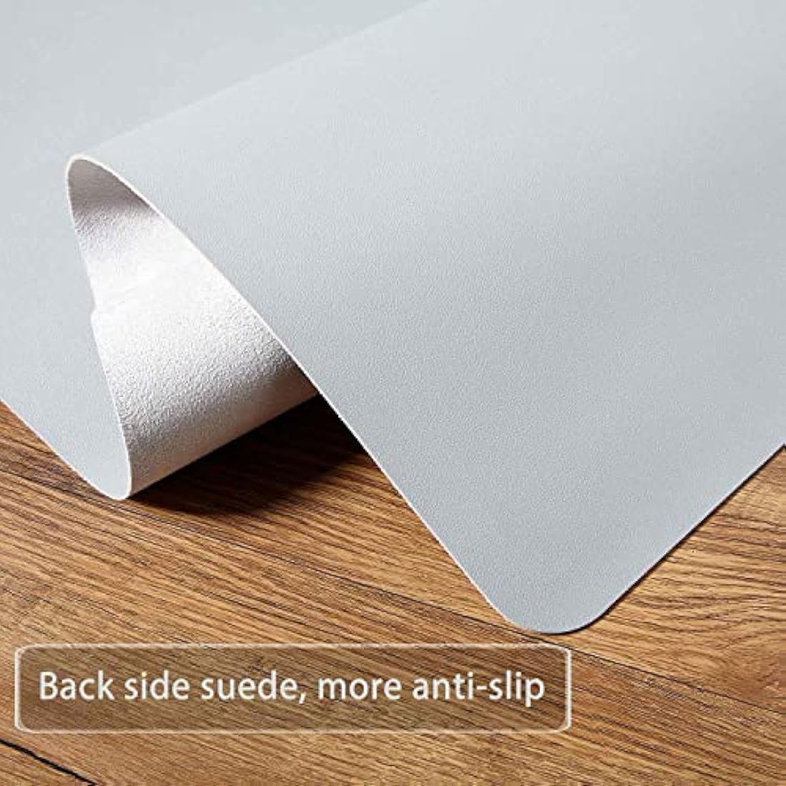 DOBAOJIA Extended Mouse Pad | PU Leather Waterproof Desk Mat - Gray