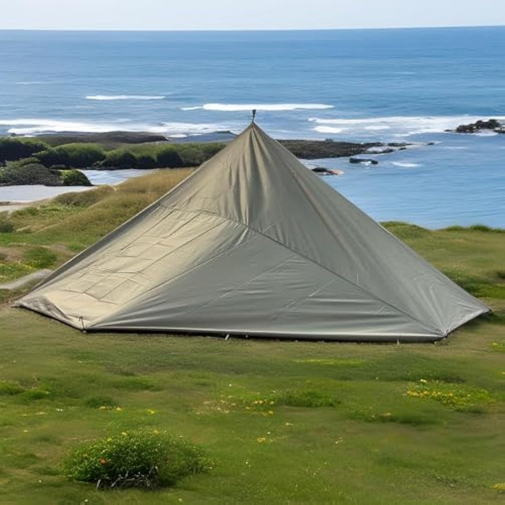 HIDEWALKER Waterproof Camping Tarp – 3x4m Ripstop Tent Rain Fly, Khaki