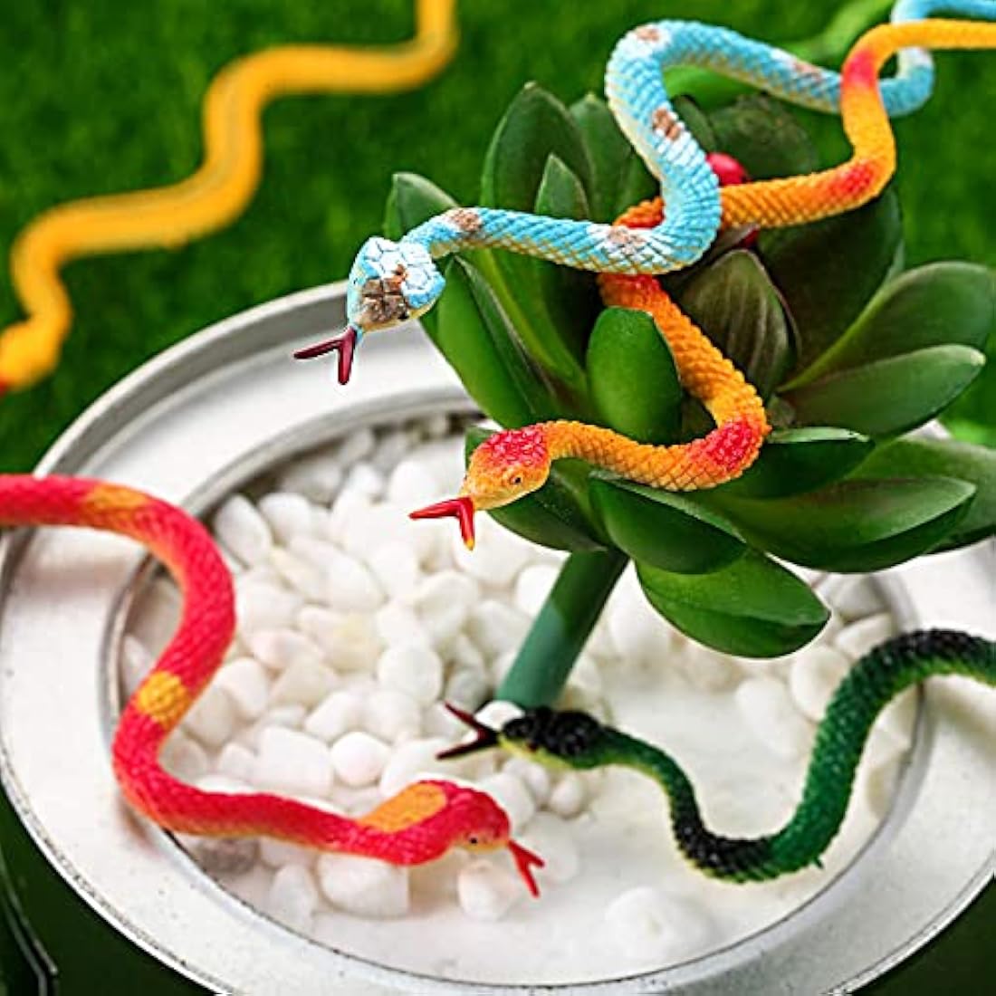 Realistic Rubber Snakes – 24 Pack Fake Snake Prank Toys