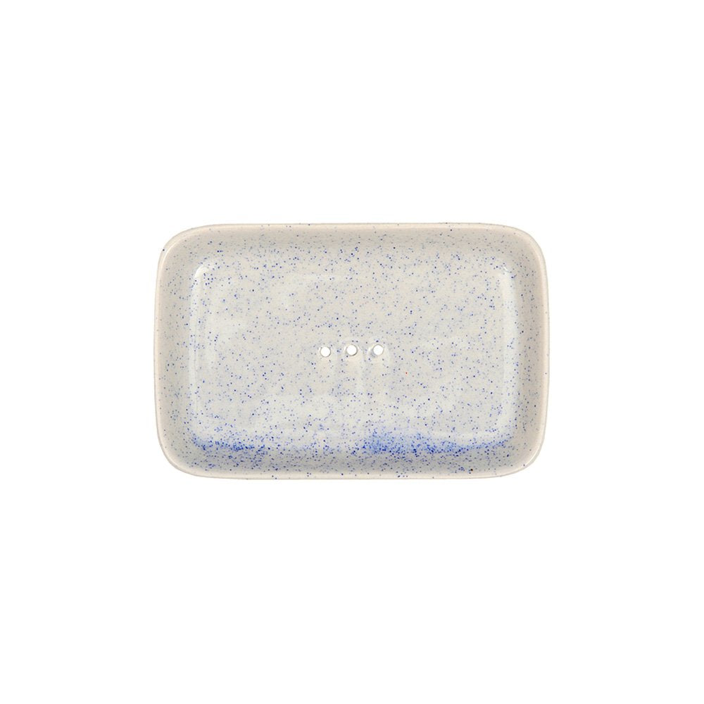 Tranquillo Ceramic NICOLE Square Soap Dish with Drainage Holes, 14x9cm