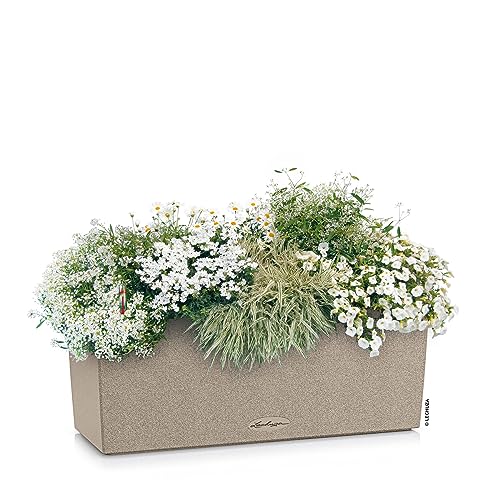 Lechuza Balconera Stone 50 Self-Watering Window Box Planter - Sand