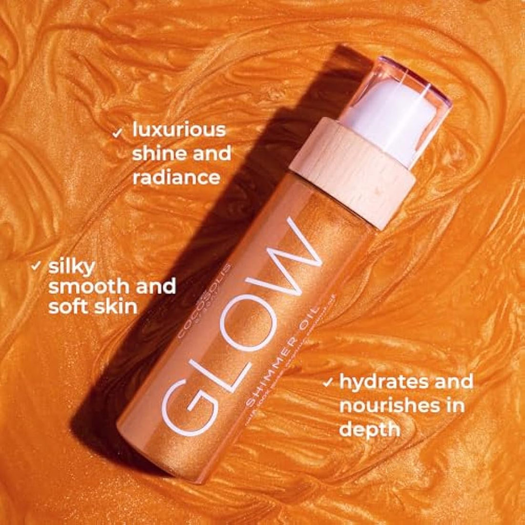 COCOSOLIS Glow Shimmer Oil – Organic Natural Body Highlighter | 110ml