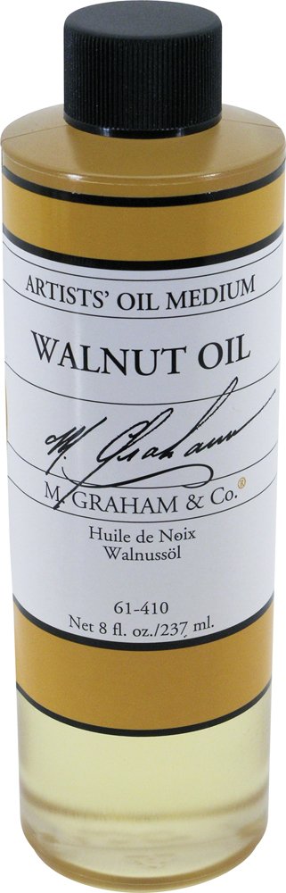 M. Graham Walnut Oil Painting Medium – Slow Drying Artist Oil, 8oz