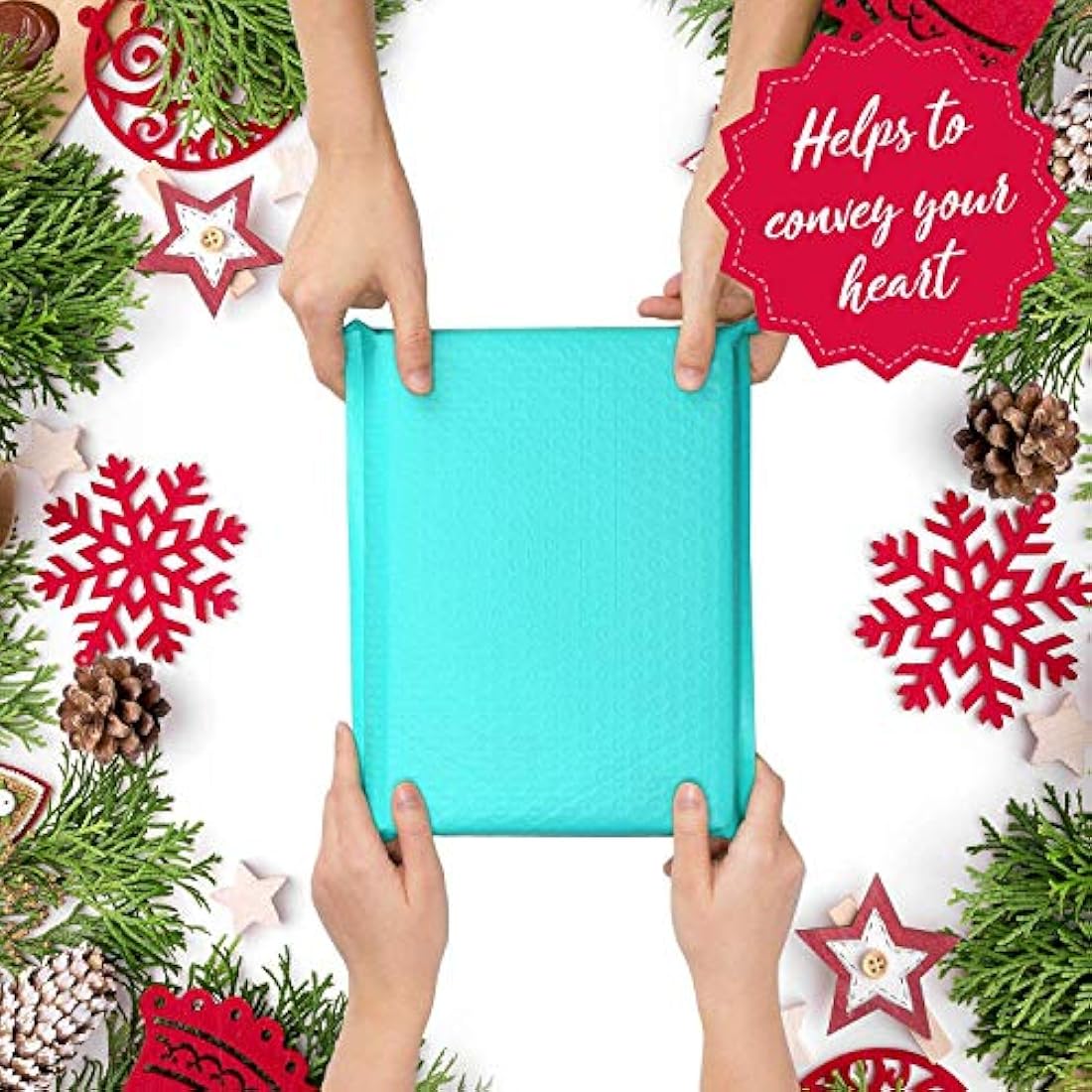 Switory Teal Poly Bubble Mailers – 21.6x28cm Padded Envelopes, 25 Pack