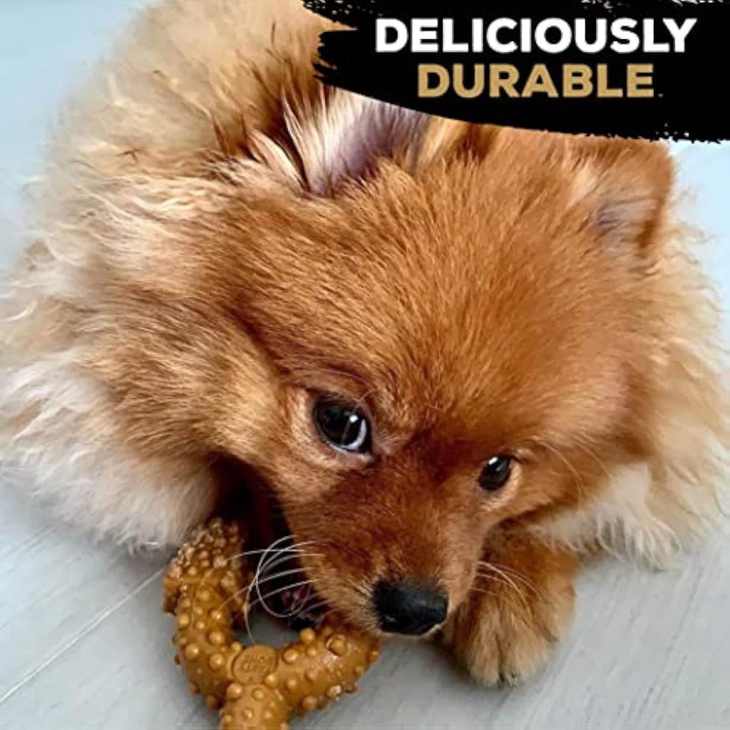 TastyBone TrioBone Beef Nylon Dog Chew Toy for Aggressive Chewers