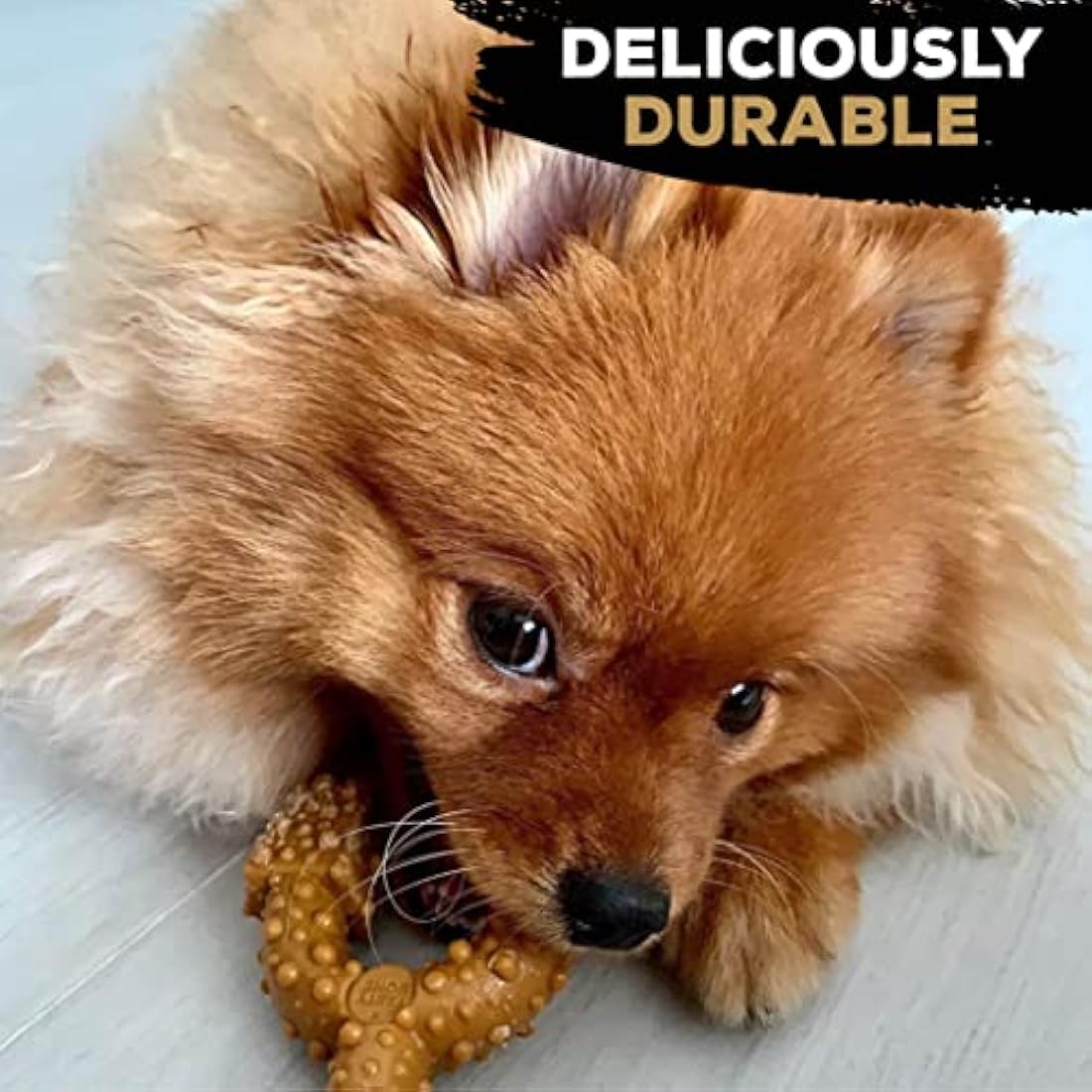 TastyBone TrioBone Beef Nylon Dog Chew Toy for Aggressive Chewers