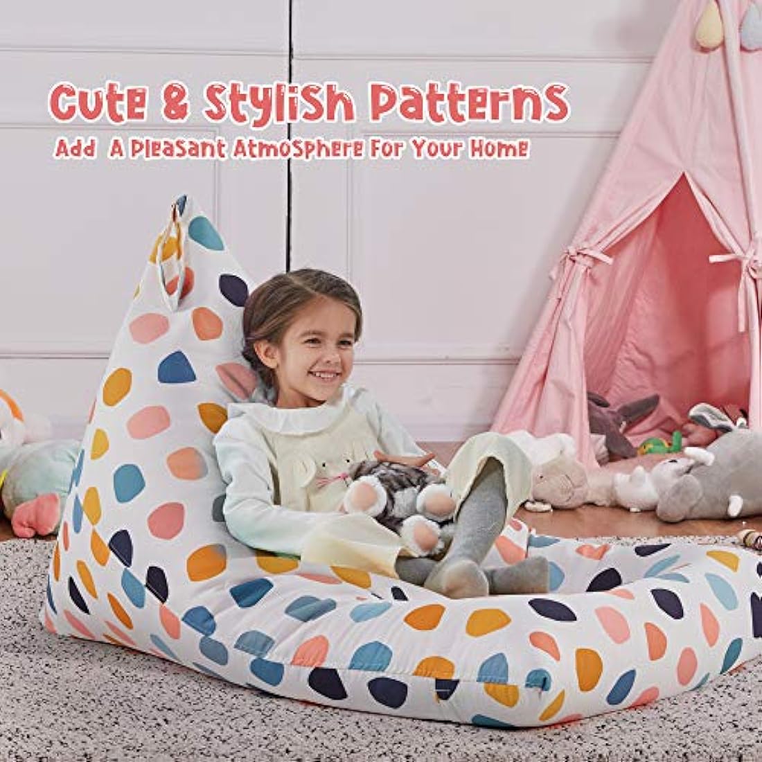 Nobildonna Stuffed Animal Storage Bean Bag | 250L Canvas Chair Cover