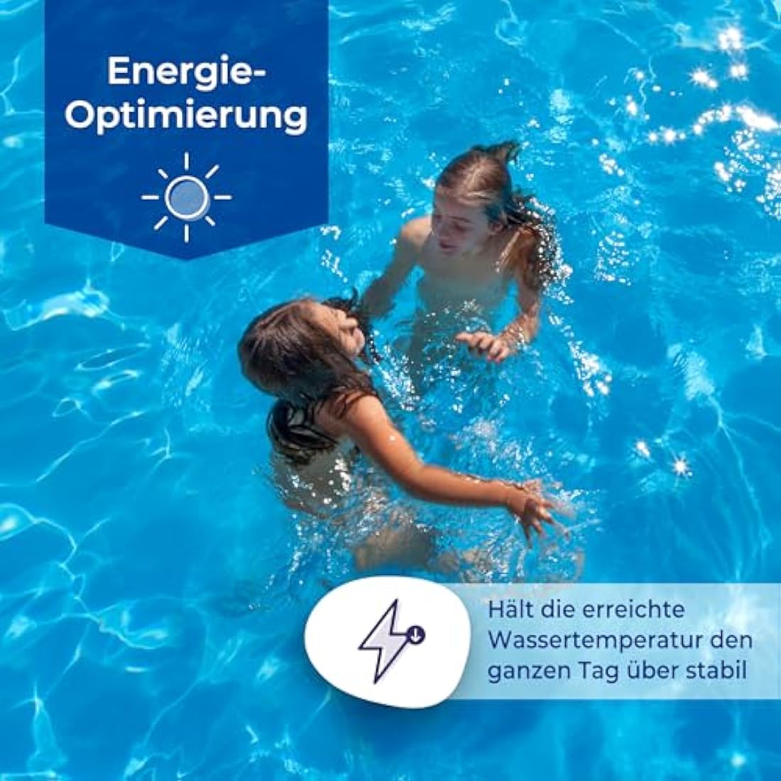 Gre Oval Pool Insulated Summer Cover - Blue Polyethylene 730 x 375 cm