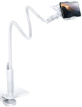 Lamicall Gooseneck Phone Holder – Flexible 360 Lazy Arm Bed Mount, White