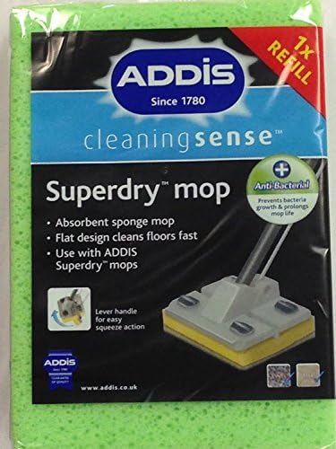 Addis Superdry Anti-Bacterial Sponge Mop Refill Replacement – 4 Pack