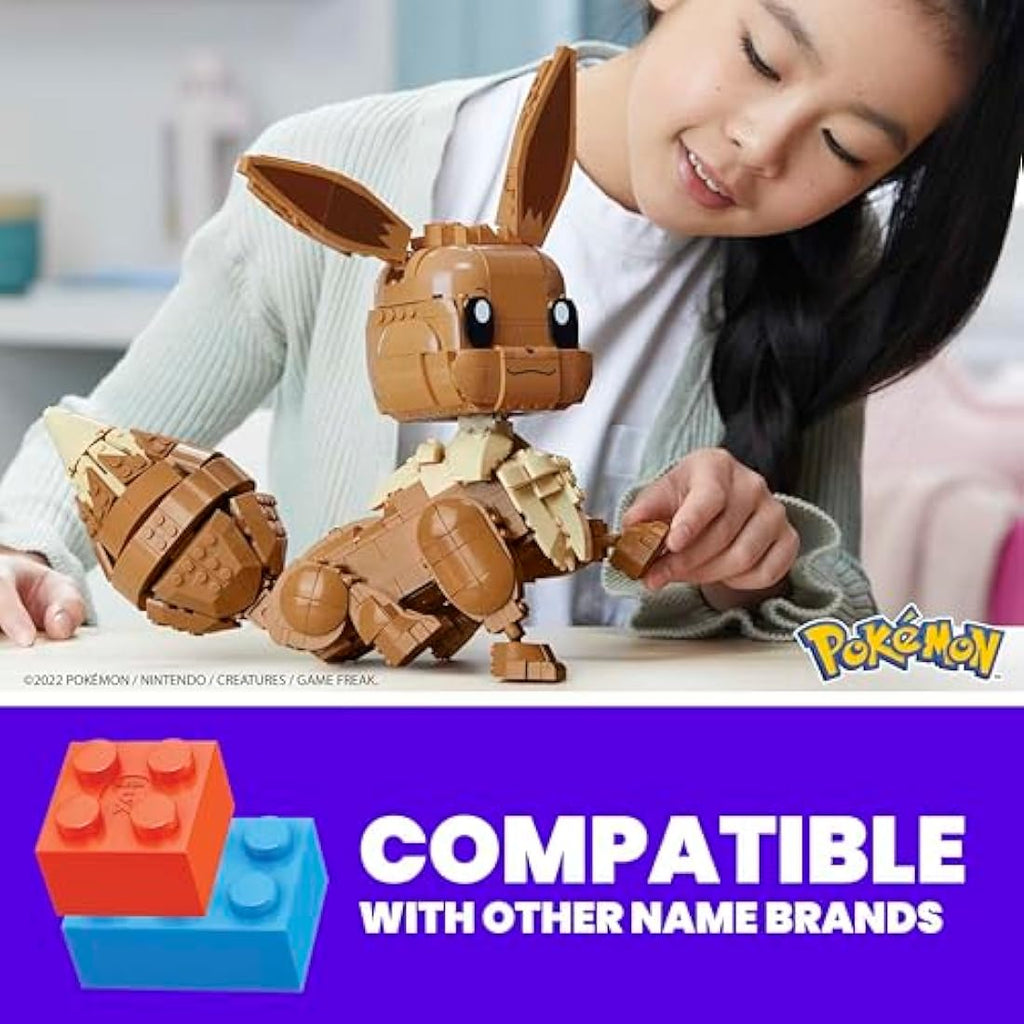 MEGA Pokémon Jumbo Eevee Building Set – 824 Piece Poseable Model Kit