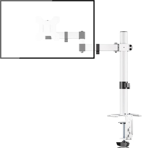 Bracwiser Single Monitor Arm Desk Mount for 13-32 inch Screens | White