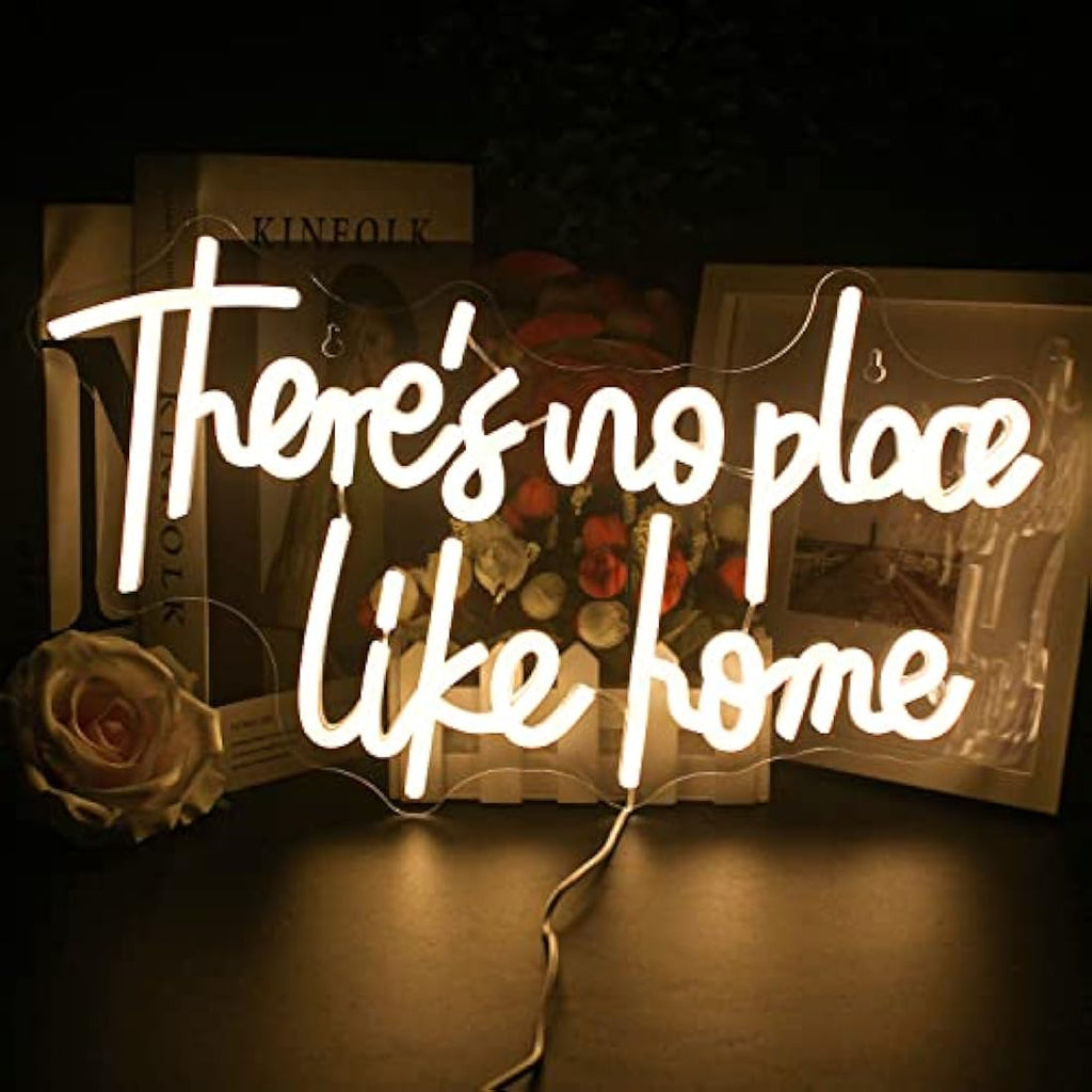 Looklight There's No Place Like Home Neon Sign | Warm White LED Wall Decor