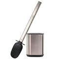 Erreke Silicone Toilet Brush | Stainless Steel Holder | Wall Mount - Silver