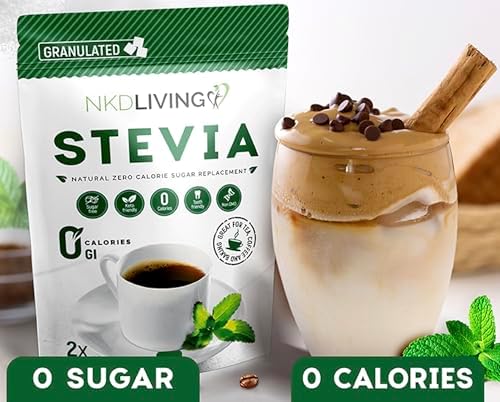 NKD Living Stevia Sweetener Granules | 1kg Natural Sugar Substitute