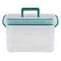 Gloreen Empty First Aid Organizer Box, Clear Medicine Storage Box with Lid