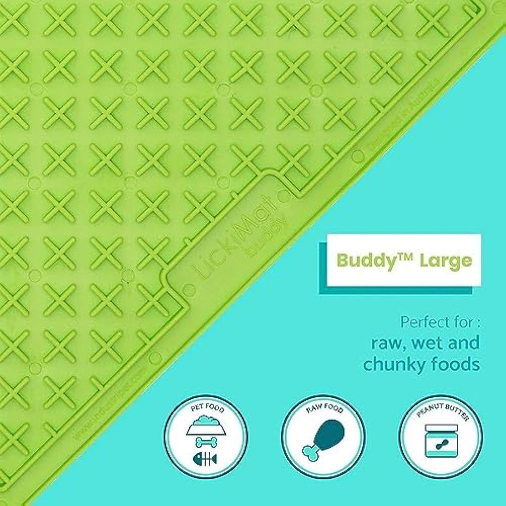 Lickimat Buddy Large Slow Feeder Dog Enrichment Toy – Green or Orange