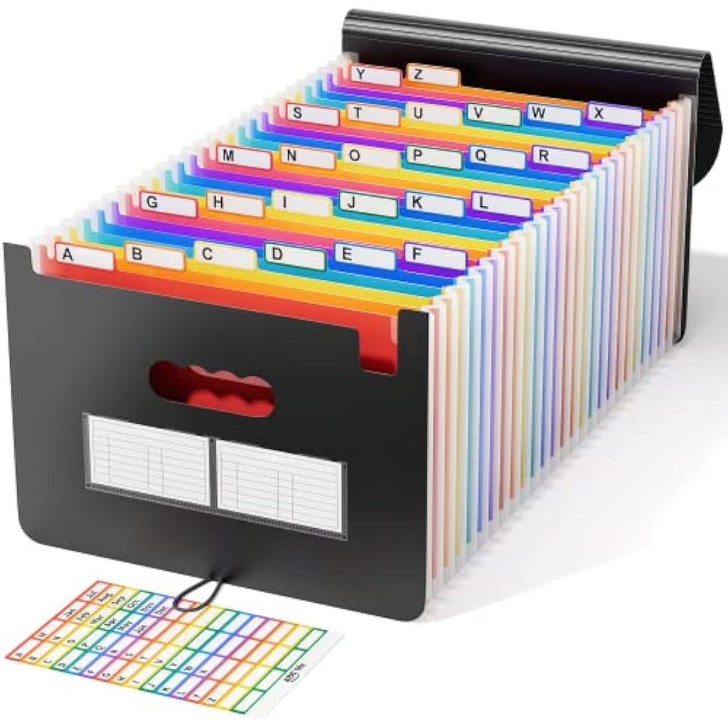 ABC life Expanding File Folder | A4 Rainbow Accordion Document Organiser