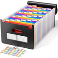 ABC life Expanding File Folder | A4 Rainbow Accordion Document Organiser