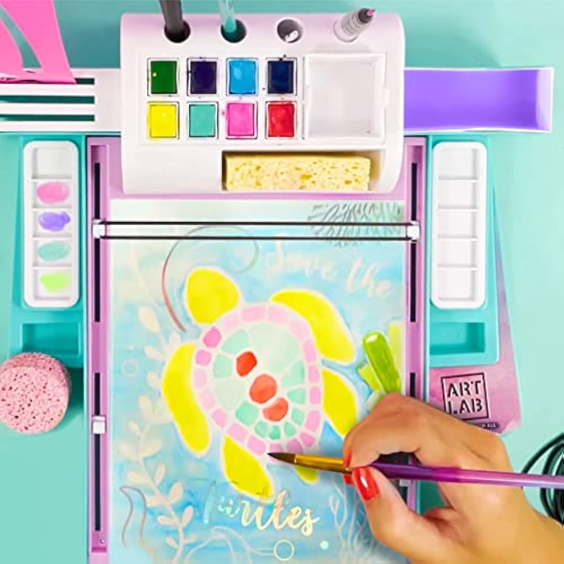 Watercolour Art Studio Kit – 8 Paints & 15 Sheets
