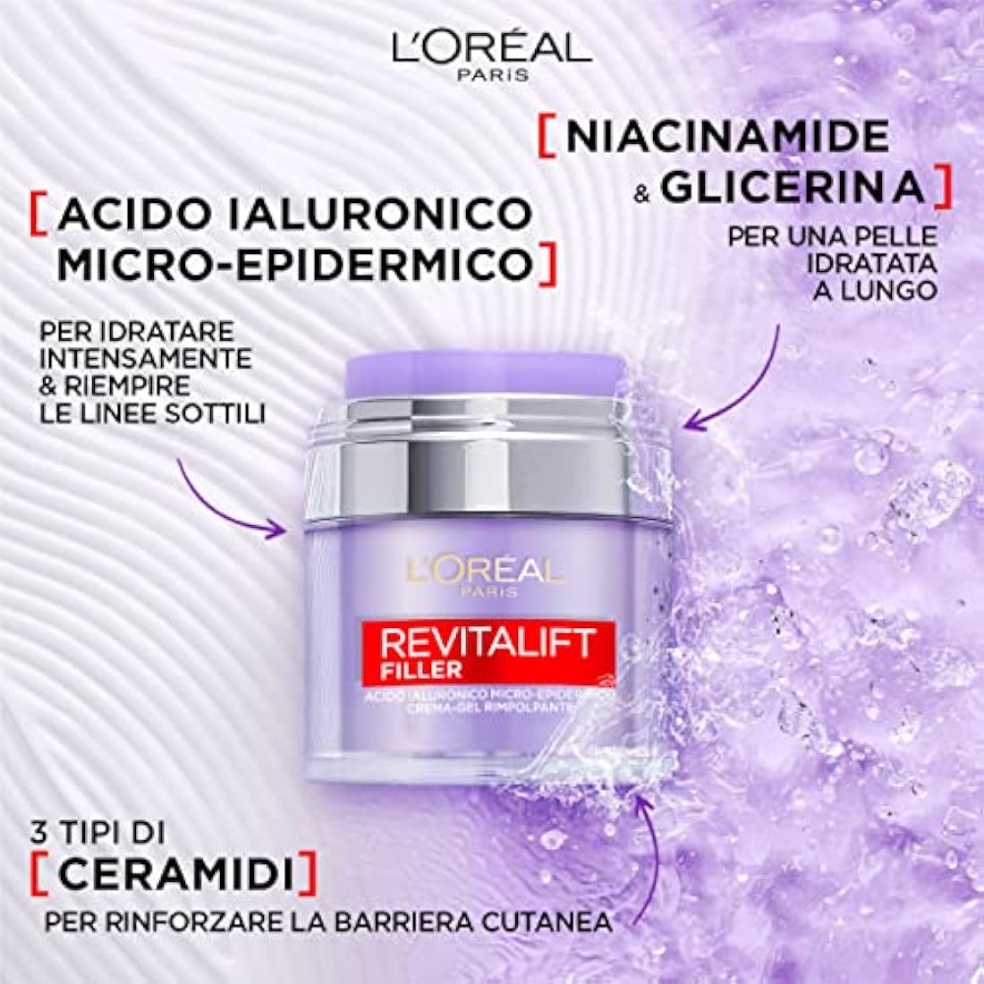 L'Oréal Paris Revitalift Filler Plumping Gel Cream - 2x 50ml Jars