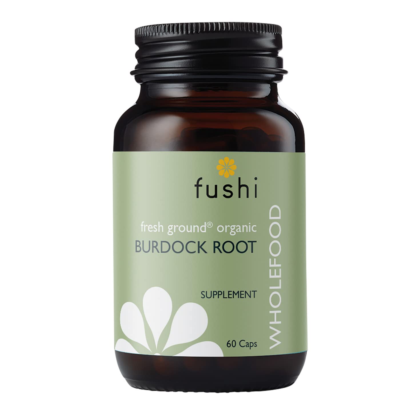 Fushi Organic Burdock Root 480mg - Liver & Skin Support - 60 Capsules